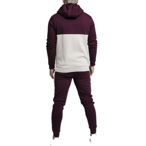 Survêtement antibactérien en molleton polyester/coton à empiècements graphiques multicolores personnalisés pour hommes Nouvelle mode Survêtement de sport - Product Image 4