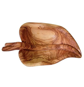 Dernier modèle en bois d'acacia en forme de feuille Fruits secs Assiettes Petit déjeuner Plateau au design moderne Offre Spéciale - Product Image 3