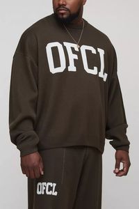 Chándales personalizados de punto extragrande para hombre, ropa informal, chándales transpirables y cómodos para hombre - Product Image 3