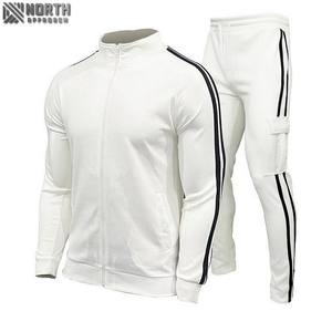 Ensemble de survêtements à capuche d'hiver pour hommes Sports de plein air Gym Fitness Deux-pièces Respirant 100% Coton Training Jogging Wear - Product Image 3