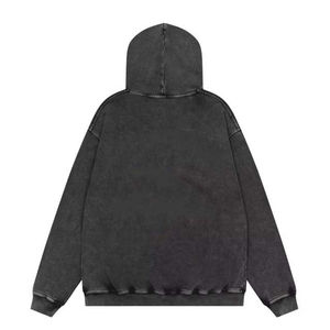 เสื้อฮู้ดสวมหัวโอเวอร์ไซซ์ซักได้สำหรับผู้ชายเสื้อผ้าถักบุผ้า100% ผ้าฝ้ายพื้นฐานเฮฟวี่เวท480กรัมแบบกำหนดเอง - Product Image 3