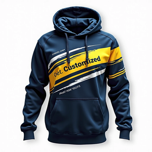 Sweats à capuche personnalisés au toucher doux pour hommes, basiques en coton mélangé, surdimensionnés, sublimés, streetwear, durables, décontractés, pull-over - Product Image 6