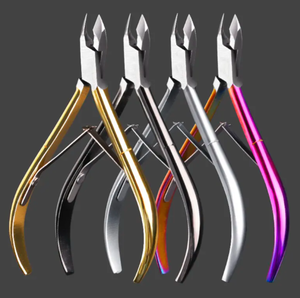 Pinces à cuticules en acier inoxydable de haute qualité 1pc ciseaux de manucure à ongles incurvés tondeuse tondeuse dissolvant de peau morte doigts - Product Image 5