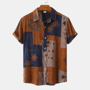 Camiseta de playa para hombre con estampado personalizado, 100% algodón, cuello camp, moda 2026 - Product Image 2