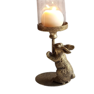 Luxury Embossed <b>Fox</b> Design Aluminium Candle Stand Vintage <b>Decorative</b> Taper Candle Holder for Elegant Home <b>Decor</b> Hotel <b>Decor</b> - Product Image 2