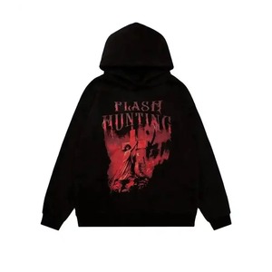 เสื้อสเวตเตอร์มีฮู้ดของผู้ชายพิมพ์ลายปักสีพื้นสำหรับฤดูหนาวขนาดพิเศษระบายอากาศได้ดีปรับแต่งได้ - Product Image 1