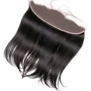 Perruques de cheveux humains Remy non traités avec lacet suisse 13*4 pouces avec extension de cheveux frontale. - Product Image 1