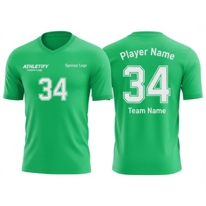 Maillots de football à sublimation personnalisée, design de haute qualité, numéros de logo d'équipe personnalisés 100% polyester respirant pour le football - Product Image 3