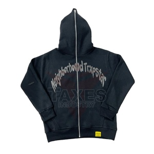 Nuevas Sudaderas con Capucha Personalizadas para Hombre, de Alta Calidad Profesional, con Estampado Puff, Cremallera Completa, 100% Algodón, Felpa, Diseño Transpirable - Product Image 1