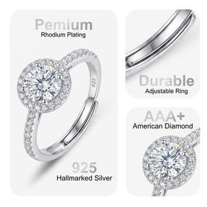 Anillo Zarkan Moderno y Elegante de Plata 925 con Incrustaciones de Diamantes Americanos, Talla Única para Compromiso, Calidad Duradera - Product Image 3