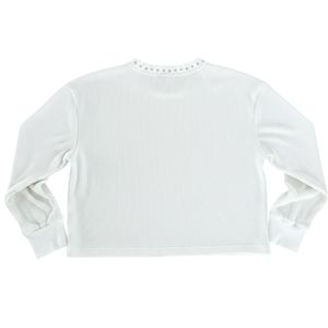 Camiseta Térmica Gráfica de Manga Larga para Mujer, de Algodón con Tejido Waffle, Cuello Redondo, Estilo Urbano, con Diseño de Coche Vintage, Ropa Casual - Product Image 3