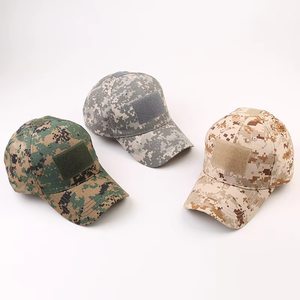 Personnalisé de haute qualité 6 panneau drapeau amovible crochet et boucle adulte ajusté non structuré broderie Patch camionneur camouflage tactique chapeaux - Product Image 6