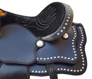 Sillín de caballo Inglés y occidental de calidad superior Diseño clásico de cuero genuino con sillines elegantes y duraderos de material sintético - Product Image 3