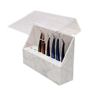 <b>White</b> <b>Acrylic</b> Eyelash Extension Tweezer Storage Box Eyelash Extension Tweezer Stand Holder Box with Lid - Product Image 1