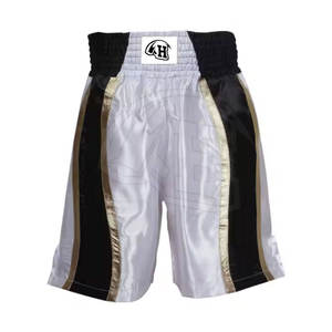 Short de boxe en satin classique pour homme et unisexe Couleur personnalisée Motif solide Impression numérique Vêtements d'entraînement et de gymnastique - Product Image 1