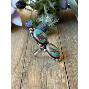 Alfred Martinez # Bague ajustable en argent sterling et turquoise (8 pierres) - Product Image 4
