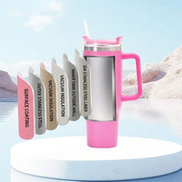 Produits les plus vendus 2026 – Gobelet isotherme portable en acier inoxydable à double paroi de 40 oz avec poignée et paille pour voiture
