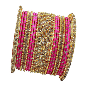 Pulsera de Churiya rosa y dorada para niñas, joyería de alta calidad, hecha a mano, nueva tendencia - Product Image 2