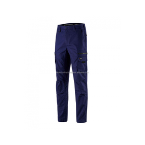 Vente flash Pantalons de travail de sécurité personnalisés en sergé 100% coton bleu marine Pantalons de travail cargo pour hommes - Product Image 4