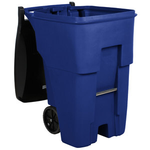 Bote de Basura Rectangular con Ruedas Rubbermaid FG9W2273BLUE BRUTE de 95 Galones, Color Azul, con Tapa - Product Image 5