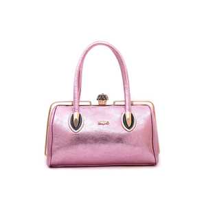 Luxury for <b>Pink</b> Crocodile Skin Clutch Handbag P35828 Double Handle PU Leather with Chain Decoration for Casual and <b>Party</b> Wear - Product Image 3