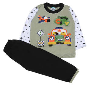 Costume 2 pièces à manches longues pour garçons - Vert - Product Image 3