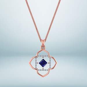 Exquisite 18K Fine <b>Rose</b> <b>Gold</b> Pendant <b>Set</b> for Women Traditional Designer <b>Jewelry</b> with Matching Earrings for Weddings & Parties - Product Image 6