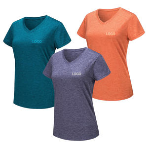 เสื้อยืดลำลองสำหรับผู้หญิงแห้งเร็วเสื้อสแปนเด็กซ์แบบถักผ้าโพลีเอสเตอร์ขนาดใหญ่พิเศษสินค้ามาใหม่2024 - Product Image 2