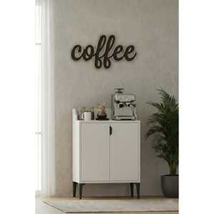 Meuble de rangement bas à 2 portes en panneaux de particules blancs, mobilier moderne modulaire multifonctionnel avec panneaux mélaminés - Product Image 1