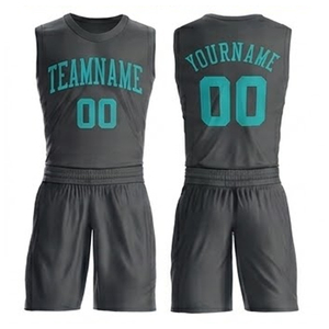 Seragam Tim Dewasa 100% Poliester, Desain Cetak Sublimasi Nama Tim yang Dapat Disesuaikan, Set Jersey Tanpa Lengan dan Celana Pendek, Bahan Bernapas Cepat Kering - Product Image 1