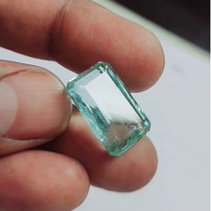 Alta calidad 1 pieza aguamarina Natural 19mm Octágono faceta 15 Cts IRoc ventas Brasil Baruj corte de piedras preciosas sueltas para joyería US $75 - Product Image 1