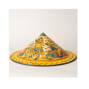 Sombrero cónico asiático hecho a mano vietnamita tradicional para protección solar, traje agrícola y decoración cultural - Product Image 4