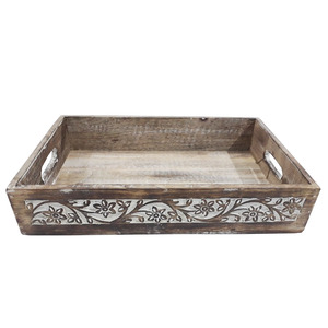 Juego de bandeja de servicio rectangular de decoración navideña de diseño personalizado de calidad superior arte de vidrio hecho a mano para el hogar cocina precio barato - Product Image 3