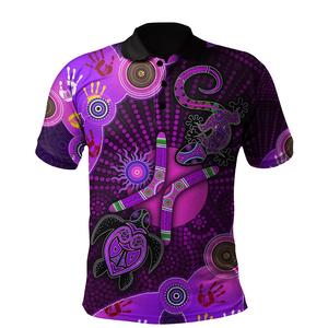Polos de algodón 100% para hombre, camisetas de manga corta estampadas en estilo aborigen, camisetas personalizadas, característica antiarrugas incluida - Product Image 6