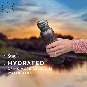 ขวดน้ำทองแดงโบราณรูปทรงเพชรสีดำรูปทรงค้อนออกแบบให้ดื่มโดยตรงน้ำทองแดงอายุรเวทสำหรับต้ม - Product Image 3