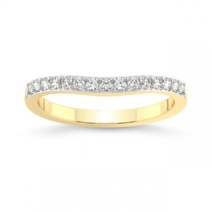 แหวนเพชรทรงเพรียวบาง เพชรเลี้ยงในห้องปฏิบัติการ 0.20 กะรัต น้ำหนักรวม 14K ทองคำแท้ สี FG ความสะอาดระดับ VS ประดับเพชร 15 เม็ด เครื่องประดับทำมือ - Product Image 3