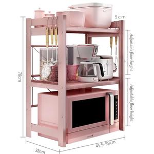 ชั้นวางไมโครเวฟแบบพับและปรับได้, ชั้นวางจัดระเบียบ<span class=keywords><strong>3</strong></span>ชั้นวางบนเคาน์เตอร์ห้องครัวชั้นวางประหยัดพื้นที่สำหรับบ้านโรงแรมร้านอาหาร - Product Image 3