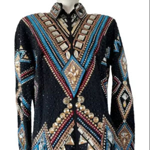 Veste équestre à fermeture à glissière élégante et élégante de qualité supérieure pour l'équitation occidentale - Product Image 1