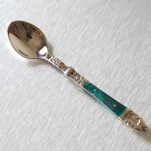 Portugal Émail Conception Poignée Serveur De Salade Enfants En Acier Inoxydable Argent Miroir Poli Couverts Serveur De Salade Ensemble De Salade - Product Image 1