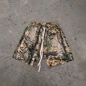 Shorts de Camuflaje Cortos de Algodón y Felpa Lisos al por Mayor, Unisex, Personalizables, Vintage, con Estampado Gráfico para Hombre - Product Image 1