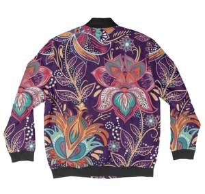 Venta al por mayor de chaquetas de sublimación unisex con forro interior y cuello acanalado chaquetas de bombardero ligeras personalizadas de OVERSEAS SPORTS - Product Image 2