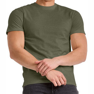 T-shirt de poids lourd de qualité supérieure 100% coton T-shirts à manches courtes col rond hommes T-shirt personnalisé T-shirts décontractés - Product Image 4
