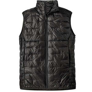 Nueva llegada de los hombres Puffer chaleco chaqueta para los hombres a prueba de agua con cuello de pie y cremallera chaleco sin mangas chaquetas de los hombres - Product Image 1