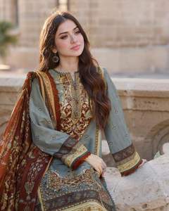 Ropa afgana tradicional de mujer personalizada del fabricante, seda elegante Salwar Kameez, 549 piezas a la venta - Product Image 1