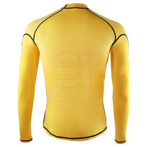 เสื้อรัดกล้ามเนื้อ MMA แขนยาว 140 กรัม คุณภาพสูง สีพื้น ดีไซน์ตามสั่ง แห้งเร็ว ขายส่ง เสื้อผ้าออกกำลังกายสำหรับผู้ชาย - Product Image 4
