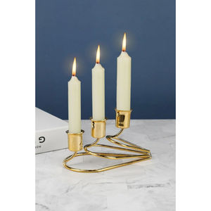 Bougeoir exclusif en forme d'anneau en métal de qualité bougeoir au design moderne pour la maison chandelier décoratif au prix le moins cher - Product Image 4