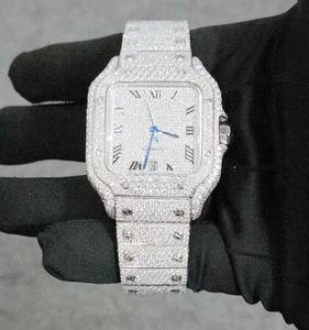 Reloj Analógico de 40 mm con Esfera de Cristal de Zafiro y Cuarzo, Logotipo Personalizado, Acero Inoxidable, Diamantes Moissanite VVS Estilo Hip Hop - Product Image 2