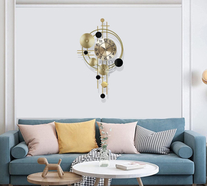 Hot Sale Large Modern Metal AA <b>Battery</b> Hanging Decorative Wall <b>Clock</b> Single Face for Living Room Hotel Office Decor - Product Image 4