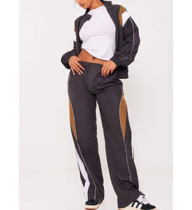 Ensemble de survêtement coupe-vent unisexe à capuche avec cordon de serrage, léger, imperméable, en nylon, deux pièces, veste et pantalon d'hiver - Product Image 4