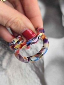 Resin Embroidery <b>Earrings</b> Handmade Stainless Steel Fashion Jewelry for Women Girls Classic Wedding Look High Quality - Product Image 2